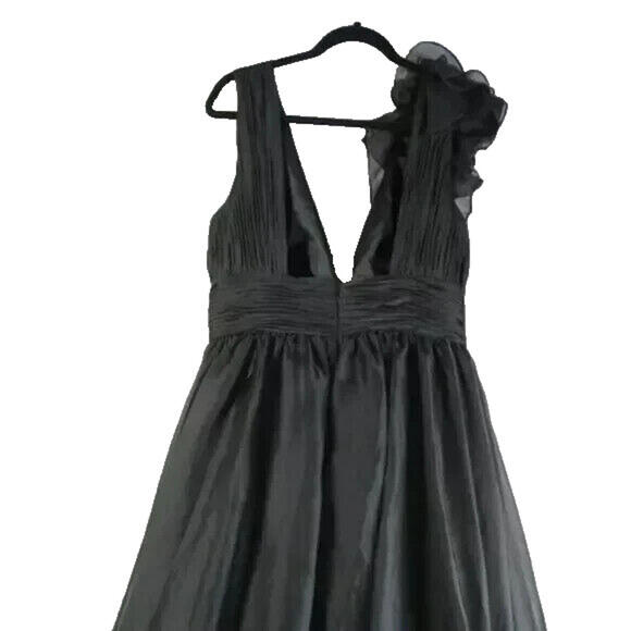 Mac Duggal Black Ruffled Evening Gown - Picture 7 of 9